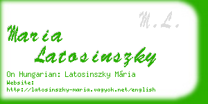 maria latosinszky business card